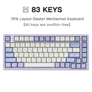 Hot Swappable 83 Keys Gaming Mechanical Keyboard USB Type-C RGB 75% Red Switch <strong>Wired</strong> Mechanical Keyboard Custom - Product Image 3