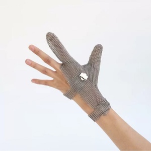 Gant en maille d'acier inoxydable à deux doigts, résistant aux coupures, stérile, personnalisable, vente en gros directe usine pour la couture - Product Image 5