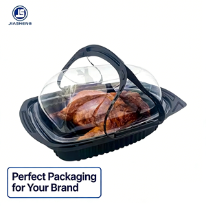 Contenedor para Pollo Asado con Tapa, Fabricación China, Envase Negro para Pollo Asado - Product Image 1