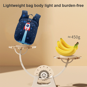 Sac à dos enfant dessin animé ailes d'ange respirant imperméable résistant à l'usure antivol motif fusée planète maternelle - Product Image 3