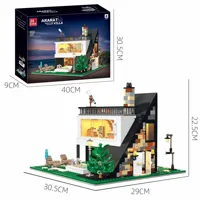 Jie Star 89158 2026 Villa casa arquitectura ladrillo modelo adulto Street View Modular regalos creativos para adultos juegos de bloques de construcción