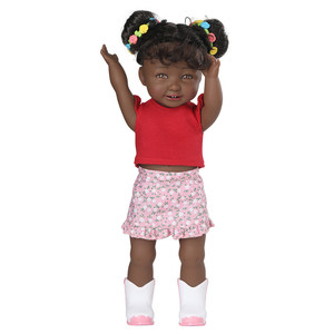 Poupées de mode réalistes en vinyle, jouets en plastique, poupées de 14 pouces, accessoires pour bébés, poupées noires, vente en gros, jouets pour filles en PVC - Product Image 2