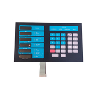 Panel depan keypad transparan OEM MBR berbahan poliester tahan air, ramah lingkungan, dengan overlay grafis dan tombol timbul berbahan logam.