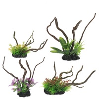 PKY Bois enrogné simulé, accessoire d'aquarium, paysage microscopique pour aquarium, décor pour cachettes de poissons rouges