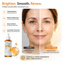 Sérum de soin de la peau à l'acide hyaluronique, à la niacinamide et à la super vitamine C pour la réduction des rides du visage, des taches de vieillesse, le raffermissement, le lifting et l'hydratation, 30 ml pour