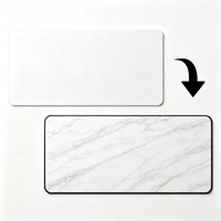 Tapis de Souris XXL en Caoutchouc Naturel Blanc Imperméable, Bordure Noire Cousue, Personnalisable, Vente en Gros Usine pour Bureau