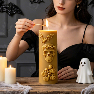 <span class=keywords><strong>Candele</strong></span> Profumate a Forma di Teschio N-195, Fatte a Mano, Ecologiche in Cera di Soia, <span class=keywords><strong>Candele</strong></span> di <span class=keywords><strong>Halloween</strong></span>, Articoli Decorativi per la Casa e Regali - Product Image 3