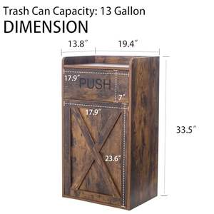 <span class=keywords><strong>Poubelle</strong></span> inclinable de 13 gallons, armoire à <span class=keywords><strong>poubelle</strong></span> cachée, armoire à <span class=keywords><strong>poubelle</strong></span> inclinable en bois, armoire à <span class=keywords><strong>poubelle</strong></span> cachée anti-animaux pour la cuisine - Product Image 5