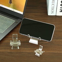 Chevalet de présentation moderne et écologique en plastique transparent pour support de cristal de roche et d'ossile