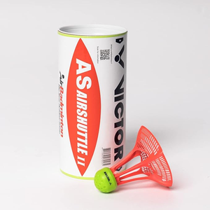 VICTOR AS AirShuttle II BWF - Volantes Oficiales <span class=keywords><strong>de</strong></span> Bádminton, Volantes <span class=keywords><strong>de</strong></span> Nailon Resistentes al Viento para Exteriores, 3 Unidades por Tubo - Product Image 5