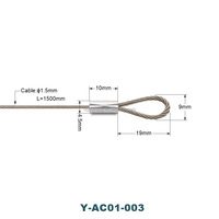 Kit de suspension léger en acier inoxydable avec pince à câble pour système de suspension de tableaux