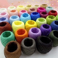 Cordon en papier raphia coloré de 20 m, ficelle écologique pour loisirs créatifs et cadeaux