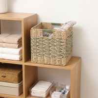 Panier de rangement moderne et écologique en corde de papier ajouré, bicolore, multifonctionnel, taille personnalisable, pour la décoration de la maison