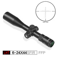 Discoveryopt LHT 6-24X44SFIR FFP Red Illuminated Optics Sights 30mm Tube Shockproof Lightweight Tactical Scopes for Hunting