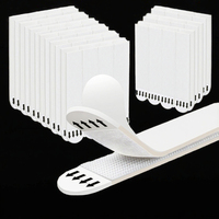 Bandes adhésives en nylon blanc écologiques pour accrocher des cadres photo, lot de 12 paires, avec fermeture auto-agrippante à forte adhérence