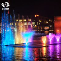 Fuente Musical con Corona de Agua, Espectáculo de Agua Programable con LED y Efectos Multisensoriales para Hoteles, Parques y Plazas Urbanas