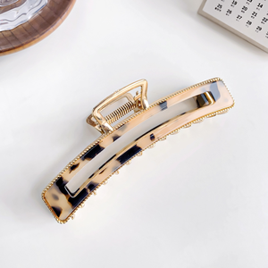 <span class=keywords><strong>RARA</strong></span> Pinces à cheveux en plastique PC de 13 cm, couleur gelée, carrées, pinces à cheveux de haute qualité, mode pour femmes, retour à l'école - Product Image 4
