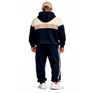 Nouvelle conception vintage, écologique, imprimé hiver, léger, haute qualité, OEM, vente en gros, ensemble sweat-shirt et pantalon de survêtement unisexe pour homme (2 pièces) - Product Image 2