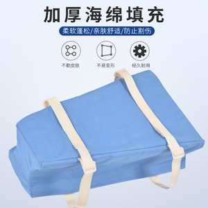 แผ่นรองรับขาทรงตัว T รูปตัว T สีฟ้า สำหรับการดูแลหลังผ่าตัดและการนวด - Product Image 3