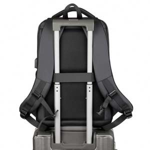 Sac à dos pour ordinateur portable d'affaires pour hommes, imperméable, en PU, avec logo personnalisé, de haute qualité, à dos souple, fin, avec chargeur USB, 15,6 pouces, pour voyage - Product Image 4