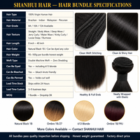 Lots de Cheveux Humains Ondulés Profonds, Cheveux Vietnamiens Bruts Alignés dans le Sens de la Cuticule, 100% Vierge Remy, Noir Naturel, 4 Lots en Gros