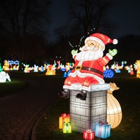 Farol de Parque Grande Personalizado con Luces para Eventos Nocturnos en Interiores/Exteriores, Decoración de Iluminación, Faroles con Temática de Animales