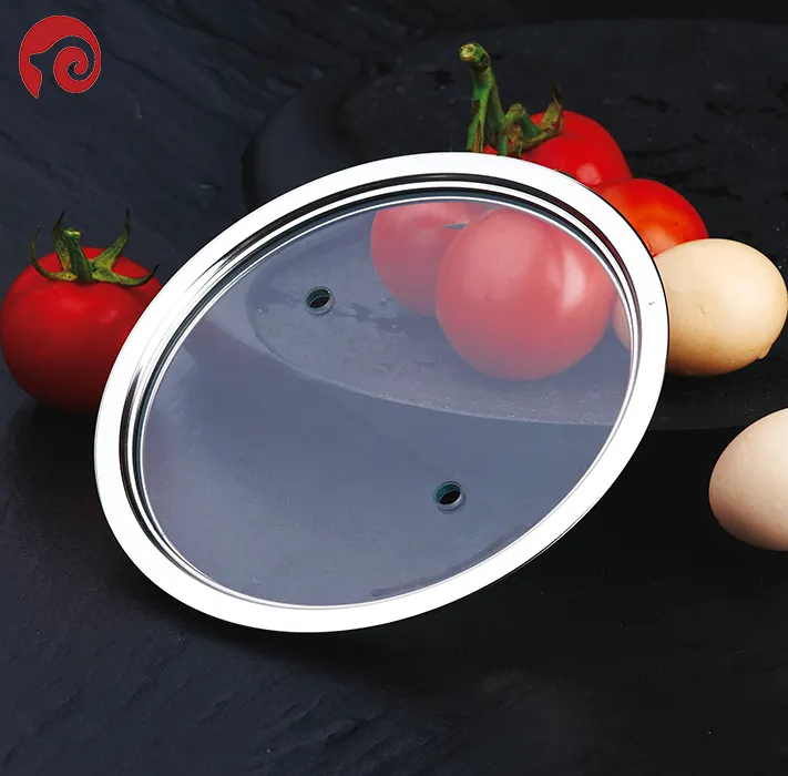 P-Type Flat Glass Cover for Kitchenware Pan Pot Cookware Parts