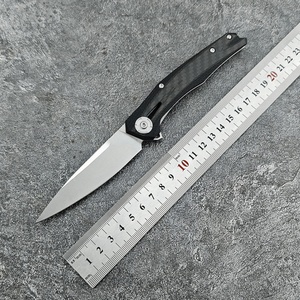 Cuchillo de Bolsillo Plegable de Fibra de Carbono 0707 para Caza, con Hoja de Acero Inoxidable D2 de 3.23 Pulgadas, Herramienta EDC para Camping - Product Image 6