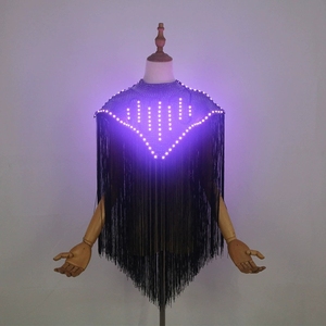 Capa LED Luminosa para Actuaciones en Escenario, Festival de Música Nocturna Fluorescente, Cantante, DJ, Disfraz de Luces Coloridas, Danza Flamenca, Talla Única - Product Image 1