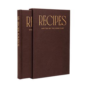 Diario Escolar, Cuaderno, Tapa Dura, Cubierta de Tela, Título con Lámina Dorada, Recetas Escribidas por The Home Chef, Libro de Regalo - Product Image 1