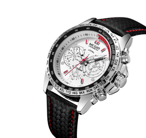 Vente en gros de montres pour hommes <span class=keywords><strong>MEGIR</strong></span> <span class=keywords><strong>1010</strong></span>, montres en cuir de luxe, montres à quartz décontractées pour affaires, montres de sport étanches, logo personnalisé - Product Image 3