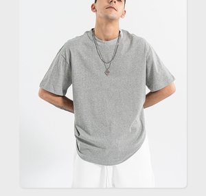 Vêtements imprimés à la demande <span class=keywords><strong>T</strong></span>-shirts noirs surdimensionnés pour hommes Impression personnalisée <span class=keywords><strong>T</strong></span>-shirt de vêtements pour hommes 100% coton - Product Image 3