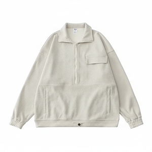 1/4ขนแกะอุ่นแบบสวมมีซิปแบบสวมศีรษะมีฮู้ดแบบหนาและหนาเสื้อฮู้ดแบบสวมหัวมีกระเป๋า2025 - Product Image 1