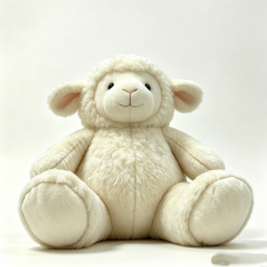 Peluche de Cordero Blanco Rizado y Esponjoso Personalizado, Oveja de Peluche Suave para Decoración de Cuarto de Bebé y Regalo - Product Image 3