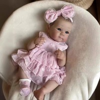 Poupées réalistes reborn en gros avec accessoires gratuits, poupée reborn en vinyle silicone corps entier pour 18 pouces