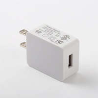Adaptador de Corriente de 5V, Enchufe Estadounidense y Europeo con Certificación FCC y CE, Cargador de Pared USB de 5V 1A 2A 2.4A