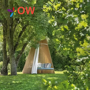 Per tutte le stagioni Beach Lounge in Rattan da esterno a baldacchino mobili impermeabili da esterno Daybed ad asciugatura rapida - Product Image 3