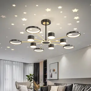 New Hot Selling Products Decoration Starry night LED Ceiling Lamps Black Golden Commercial Light