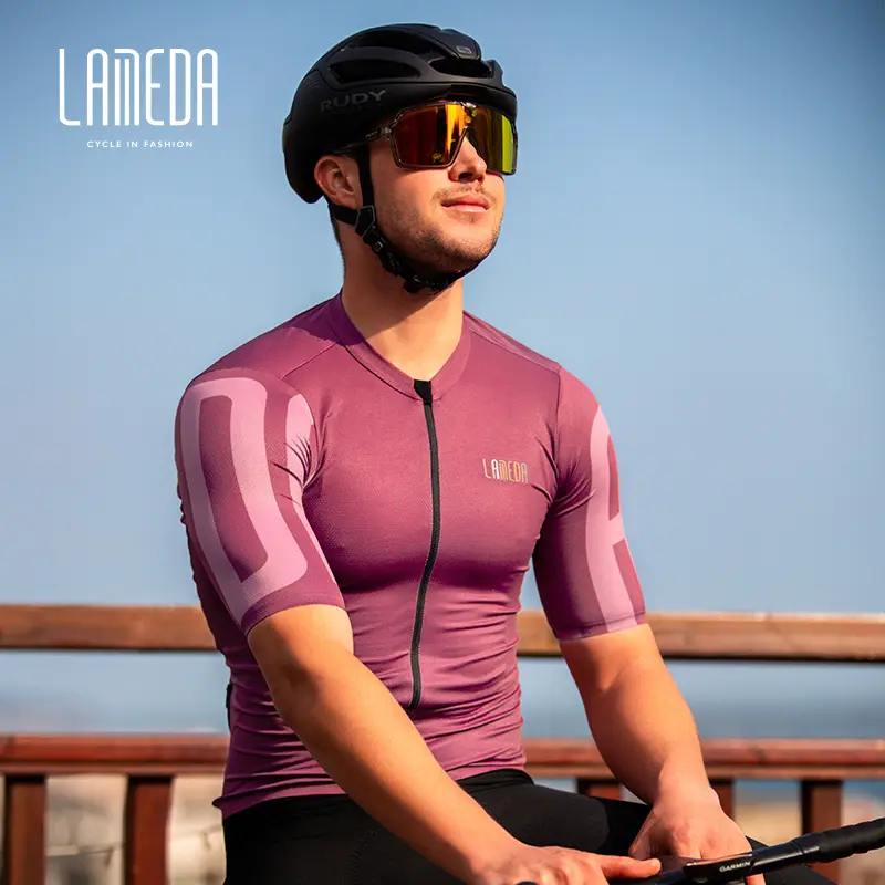 LAMEDA Customize Breathable Short Sleeves Bicycle Jersey Wholesale Men Cycling Jersey