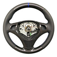 Volant en fibre de carbone forgé pour BMW E82 E87 E90 E92 E93 M3, cuir perforé, volant sport racing, accessoires intérieurs de voiture