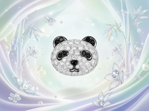 Breloque de luxe en or 18 carats avec perle panda sertie de diamants, poids total des diamants 0,56 ct, 59 diamants, 4,04 g - Product Image 4