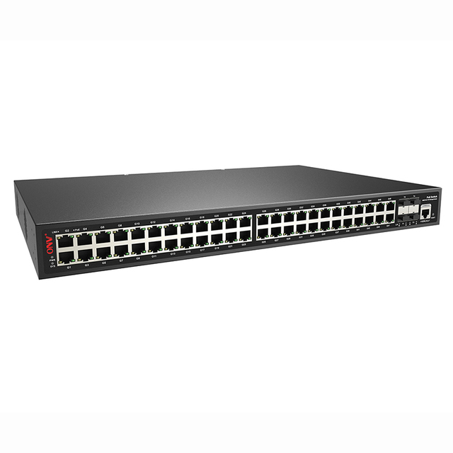 ONV 52port L2+ Managed 48PG+4TF PoE Switch POE38048PFM Built-in Power Supply for CCTV Wifi Security Camera