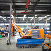 Foreuse à chenilles diesel pour travaux en plein air et en fond de trou avec boîte de vitesses, profondeur de forage maximale de 30 m, haute productivité, utilisation pour le minerai