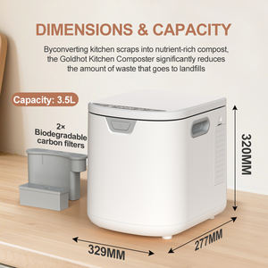كومبوستر كهربائي منزلي ذكي للمطبخ 4.2 لتر كومبوستادور كهربائي يحول النفايات إلى سماد جاف آلة تسميد نفايات الطعام - Product Image 2