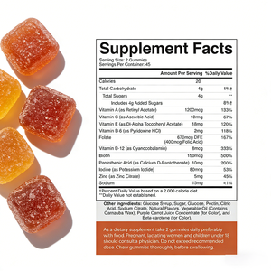 Latest Design Multivitamin &amp; Omega-3 Boost Energy Gummies <strong>Vitamin</strong> C B2 B6 D Sugar Free Natural Maintain <strong>Immune</strong> <strong>System</strong> - Product Image 2