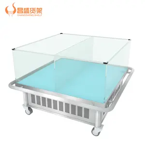 Restaurant Chains Market Fish Lobster Tilapia Display Live Seafood Glass Tank Case