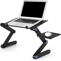 360° verstelbare laptopstandaard van aluminium metaal, opvouwbaar, met grote koelventilatoren, warmteafvoer, opbergruimte, uittrekbaar, telescopisch, universeel