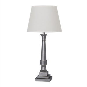 Lampe de table en résine noire de style américain, lampe de table japonaise, base en verre - Product Image 2