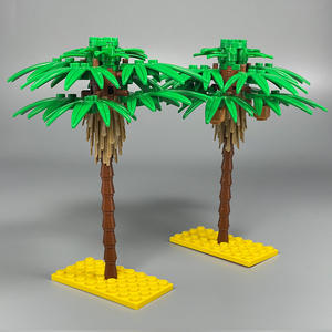 Bloques de Construcción de Partículas Pequeñas, Planta de Palma, Palmera de Coco, Árbol de Navidad, <span class=keywords><strong>Isla</strong></span> Tropical, Playa - Product Image 3