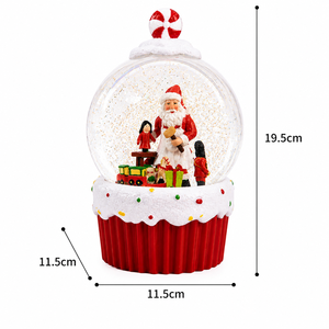 Vente en gros d'usine : Nouveauté ! Boîte à musique exquise de Noël, boule de bonbons, ornement, globe à neige, lampe artisanale - Product Image 6